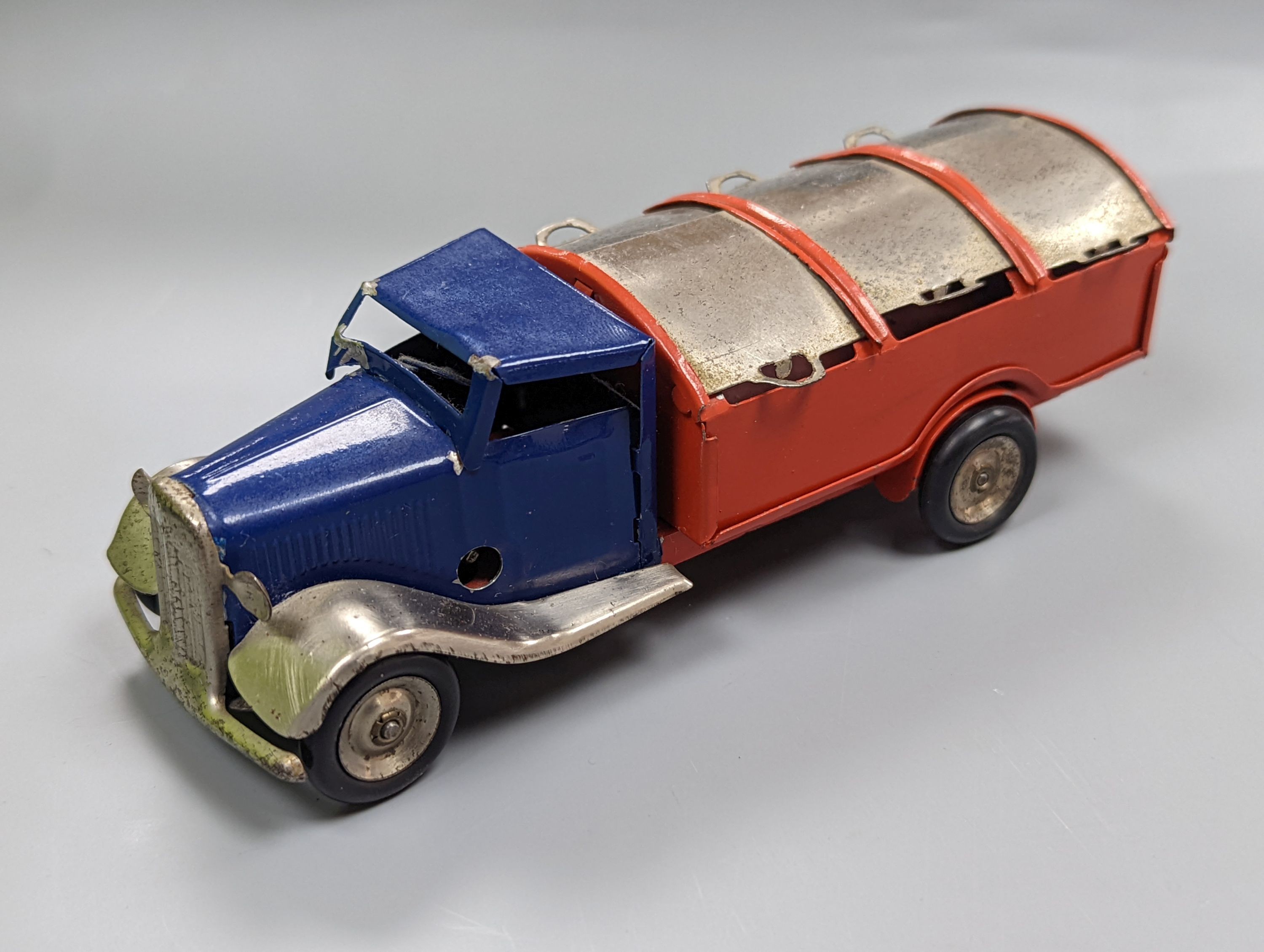 Four Tri-Ang Minic commercial vehicles, each 14cm